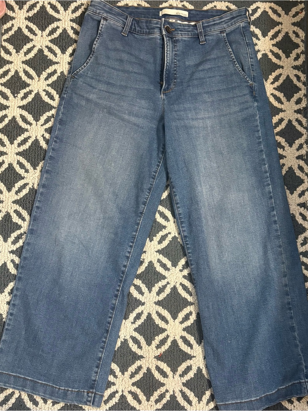 Ella Moss Wide-Leg Jeans in Medium Blue Wash